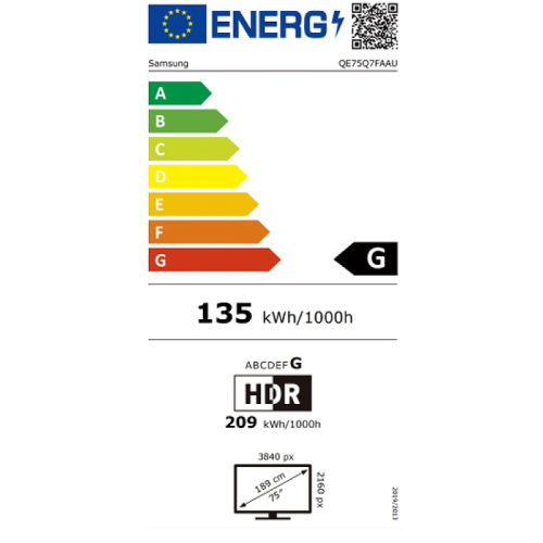 TV UHD SAMSUNG QE75Q7FAAUXXH QLED SMART AI